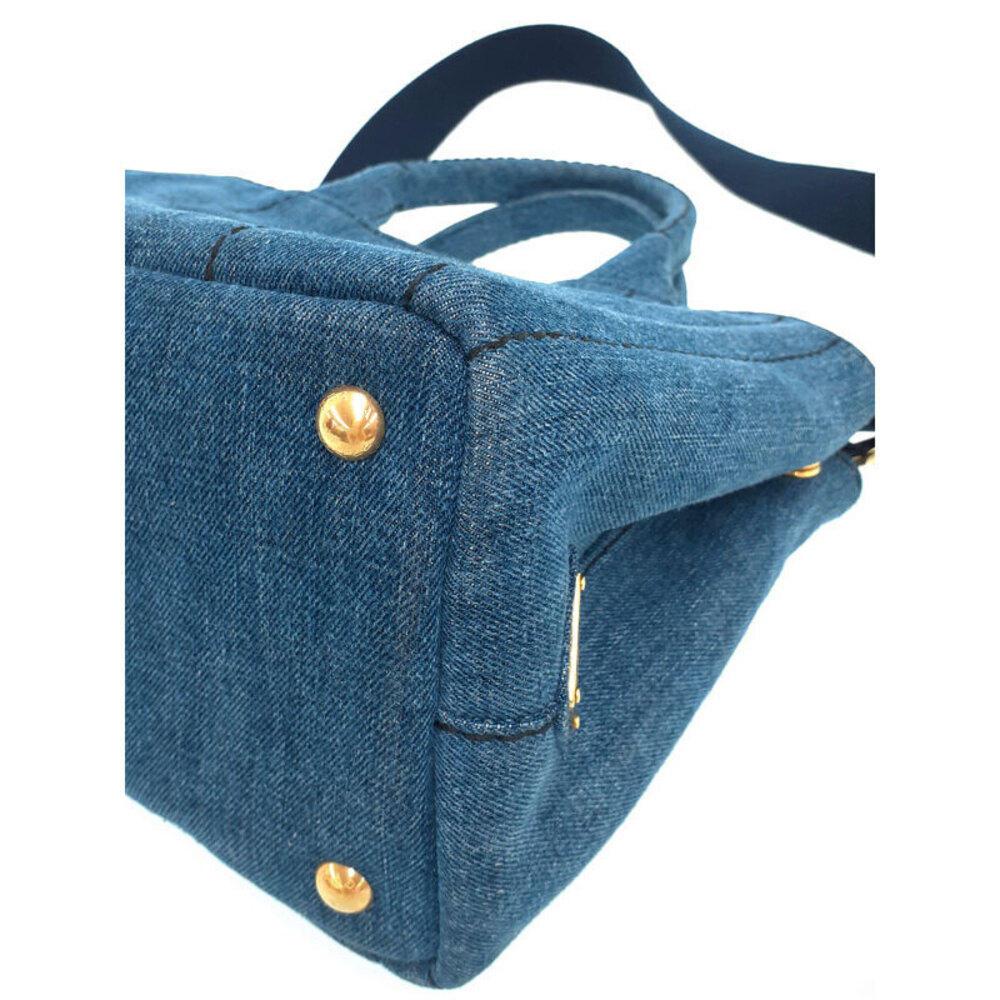 PRADA Canapa Denim Handbag Bag - Picture 7 of 9